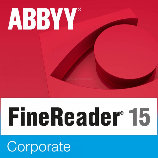 ABBYY FineReader 15 Corporate (pojedynczy użytkownik) licencja wieczysta