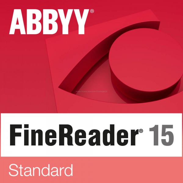 ABBYY FineReader 15 Standard (wersja jednostanowiskowa) Elektroniczna