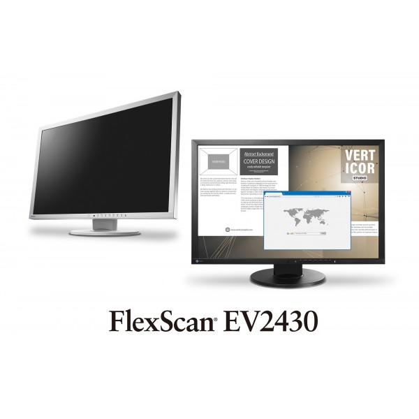 EIZO Monitor LCD 24,1" EV2430-BK, Wide (16:10), IPS, LED, czarny.